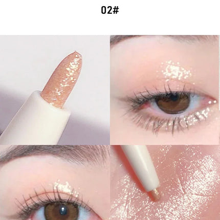 Glitter Pink Lying Silkworm Pen Color Natural Brightening Matte Eye Shadow Pencil Shimmer Glue Eyeliner Waterproof Korean Makeup