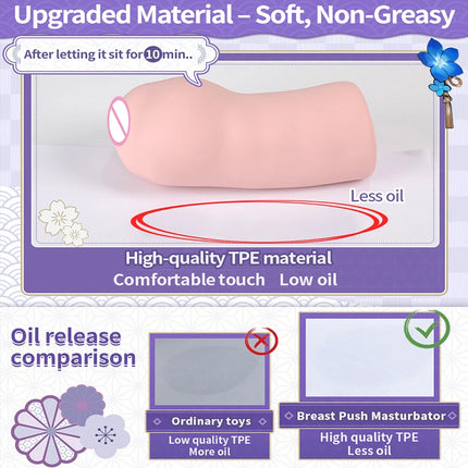 YUU Realistic Breast Vagina Masturbator for Men Pocket Pussy Soft Onahole Breasts Sex Toys for Penile Stimulation Masturbation