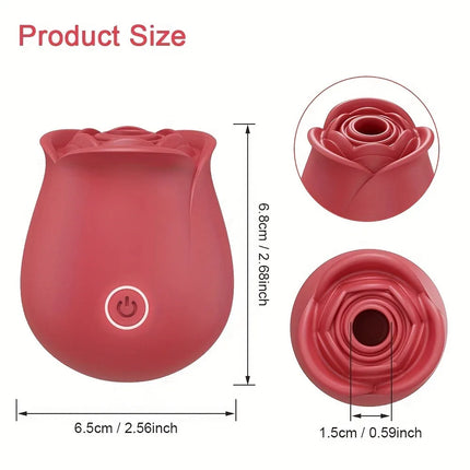 Rose Clitoral Sucker Vibrator for Women 10 Modes Powerful Suction Waterproof USB Rechargeable Silent Silicone Adult Sex Toy