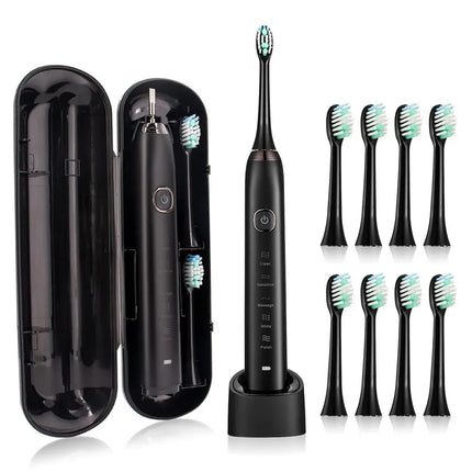 Sonic Electric Toothbrush Smart Ultrasonic Dental Teeth Whitening Rechargeable Adult Tooth Brush Sarmocare S100 With8 Brush Head