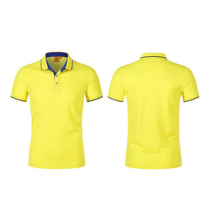 Ice Silk Short Sleeve T-Shirt Summer Work Uniform Logo Printed  Team Culture Polo Shirt  Fashion for Men and Women