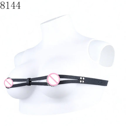 QKKQ Stainless Steel Chest Clamp Breast Bondage Nipples Pleasure Wearable Erotic Bra Nipple Stimulation For Women Sexy Tools