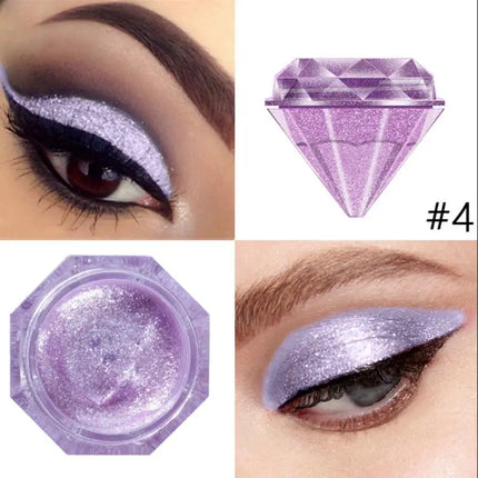 PHOERA Metallic Eye Shadow Diamond Shiny Eye Liner Pen Eyeshadow Long Lasting Shimmer Pigmented Eye Shadow Maquillaje