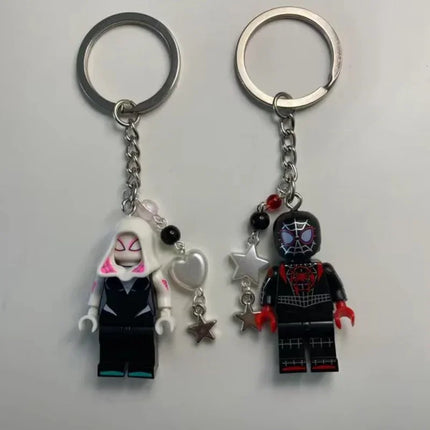 Handmade spider couple keychain, Y2K, the best gift.
