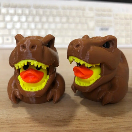 3D Printed Dinosaur Duck Statues, Dinosaur Shaped Duck Statues, Creative Gothic Fun Decorations, Desktop Duck Plastic Ornaments