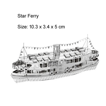 Mini 3D Metal Puzzle for Kids 14+ Manual DIY The Star Ferry Burke Class Destroyer The Bauhinia Assemble Model Education Toys