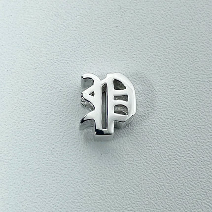 Unique Real 925 Sterling Silver Old English Letter A-Z Initial Charm Pendant For Women Girls Men Spiriti Jewelry Gift For Friend