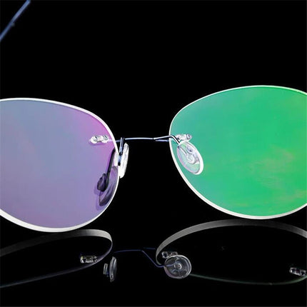 Framless Round Myopia Glasses Finished Women Men Ultra-light Rimless Shortsighted Prescription Eyeglasses 0 -0.5 -0.75 To -6.0
