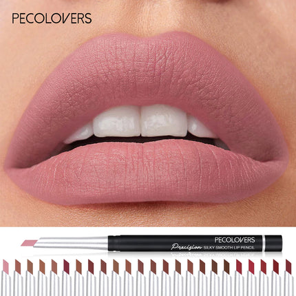 Slanted Tube Lip Liner, Lipstick Lip Pencil, Waterproof Lipstick Pen,Long-Lasting,Matte Lip Liner