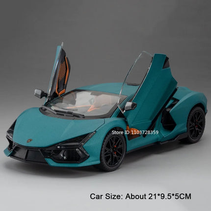 1:24 Countach LP500S REVUELTO Model Toy Supercar Alloy Diecast Sound Light Pull Back Doors Opened Mini Sports Car for Kids Gifts