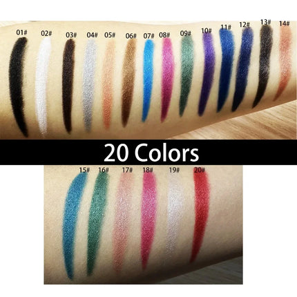 Quick-dry Eyeliner Pencil Colorful Long-lasting Eye Liner Pen Waterproof No Blooming Blue Pink Black Cosmetics Tools
