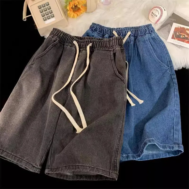 2026 New Men's Denim Shorts Summer Thin Lightweight Casual Street Straight Loose Work Outdoor Fashion Urban Workwear Shorts