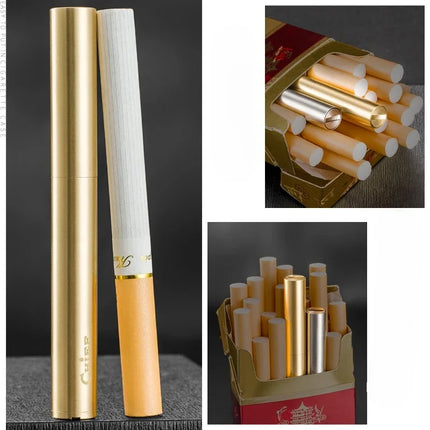 Creative Unusual Kerosene Lighter Copper Nunchaku Funny Retro Grinding Wheel Flint Lighters Foldable Mini Portable Men's Gift