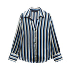M / Colorful blue stripes