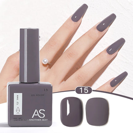 AS 1pc 15ml Bright Yellow Gel Nail Polish Starter Pure Soak Off No Wipe Nail Gel Polish Varnish Suitable For All Seasons