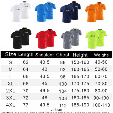 2023 Quick-drying Sports Polo Shirt Custom Design Company Brand Logo/Print Embroidery Breathable Lapel Short Sleeve Tops S-4XL
