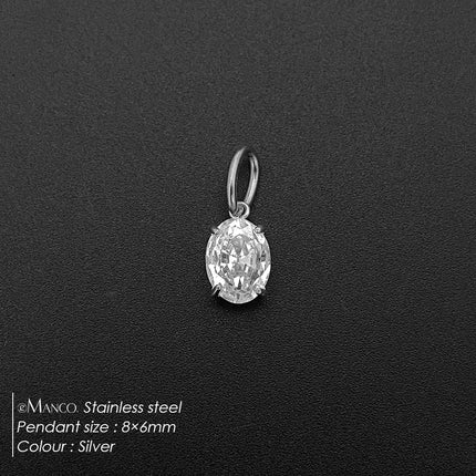 eManco 14K Gold Plated Stainless Steel  Inlaid With Zircon Pendant  Charm  Diy Jewelry Accessories Earring Making Supplies