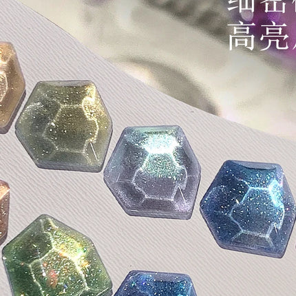 KASI Float Light Jump Gold Cat Eye Gel Nails Polish 15ml Magnetic Gel Flash Semi Permanent Soak Off Nail Gel For Nail Salon