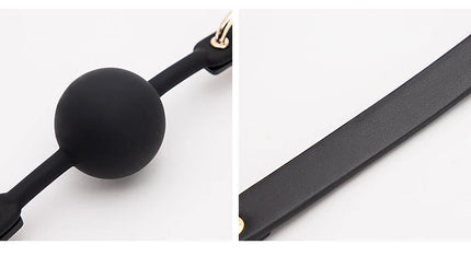 2 Colors Sex Toys For Couples Adult Game Colorful Soft Silicone Ball Gag Oral Fixation PU Leather Conquer Toys Bondage Mouth Gag