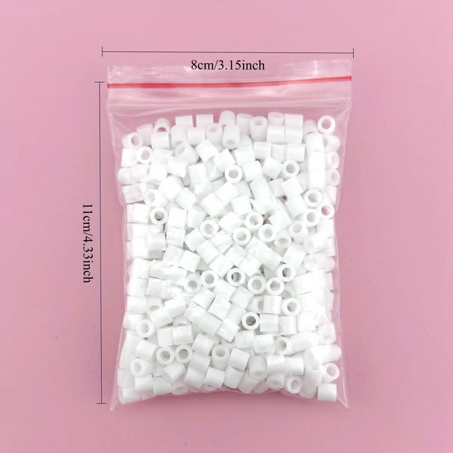 5mm 1000PCS Black, White, Gray, Transparent Color, Complementary Color Set, Hama Bead Iron Fuse Bead DIY Puzzle Pixel Art Gift