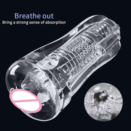 Male Masturbator Cup Soft Pussy Sex Toys Transparent Vagina Anal Adult Endurance Exercise Supplies Vacuum Pocket Cup for Men 18