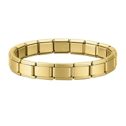 Wholesale High Quality Couple's Y2K Jewelry DIY 9MM Width Italian Elastic Bracelet Solid Color Stainless Steel Fashion Bangle