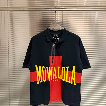 2026 Best Version Mowa Angel Steed Embroidery Turn Down Collar Women Men Polo Shirt T shirts Slim Fit Men Casual Polo shirt