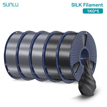 SUNLU 5KG 3D Printer Shiny Silk PLA Filament 1.75mm 1000g 3D Printer Neatly Wound 3D Filament for 3D Printer& 3D Pen