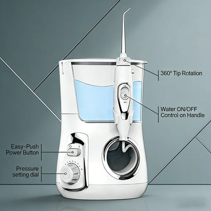 Countertop 10 Modes Electric Water Flosser 800ML Oral Irrigator Dental Water Jet Home Oral Care Spa Cleaner