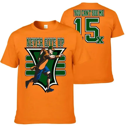John Cena Wrestling Men's T-Shirt Summer Outdoor Sports Fitness Unisex Tops Casual O-Neck Short Sleeve Tee Casual Men Clothing