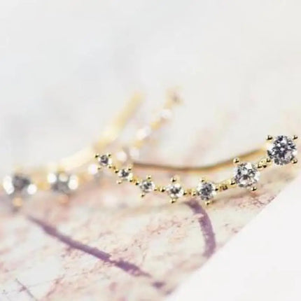 Korean Fashion Seven Star Zircon Earrings For Women Jewelry 2026 Trending New Luxury Women's Crystal Stars Stud Earrings Gifts