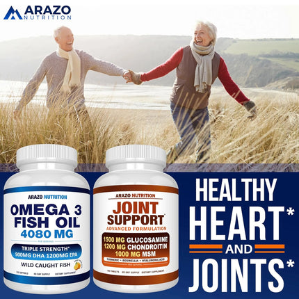 Omega 3 Fish Oil - Contains EPA and DHA To Support Brain, Heart, Bone and Joint Health, Overall Well-being, and Immune Function