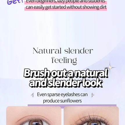 Waterproof Metallic Tube Mascara Black/Brown Silk Fiber Long Curling Non-Clumping Eyelash Extensions Spiral Makeup for Eyes