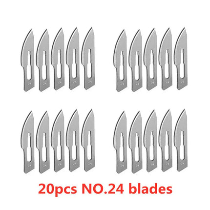 20-100pcs NO.20-NO.25 Sterile Medical Surgical Blades for Cutting Phone PCB Repair DIY Carving Animal Eyebrow Scalpel Knife