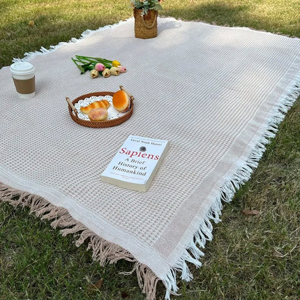 1PC Ins Style Soft Foldable Picnic Beach Blanket Outdoor Mat Essential for Spring Summer Camping Parties