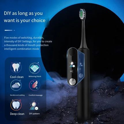 SOOENJOY Sonic Electric Toothbrush Smart LCD Screen Sonic Tooth Brush DIY Mode Automatic Cleaner Adult NB-1 Teethbursh