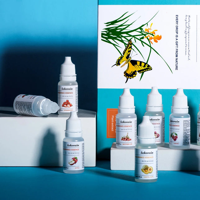 12PCS DIY Fragrance Flavor Vegan Natural Flavoring Oil Scents Essence Oil Drops Liquid Pigment Dyeing For Lip Gloss Diy Use