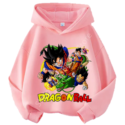2026 Dragon Ball Chibi Characters Kids Hoodie 100-160 Size 3-12 Years Boys Casual Sporty Children's Sweatshirt