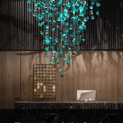 Hotel Sales High Ceiling Chandelier Lobby Restaurant Corridor Creative Hotel Engineering Glass Art Lighting Industry Chandelier