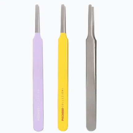 Pince à sourcils multifonctionnelle à bout rond, applicateur de faux cils droits en acier inoxydable, aides à l'extension des cils