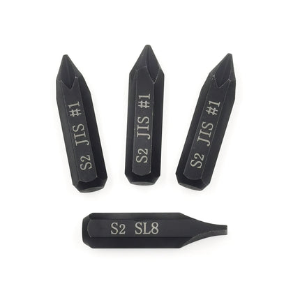 36mm JIS Impact Screwdriver Bits with 5/16“ Hex Shank, S2 Alloy Steel-Ideal for Japanese Automotive and Motorcycle Repairs
