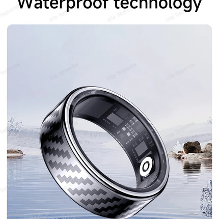 New Smart Ring Message Reminder, Call Alert Heart Rate Blood Oxygen Sleep Monitor Pedometer 5 ATM Waterproof Smartring Men Women