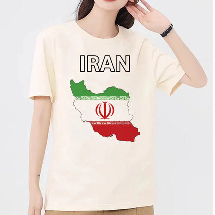 2026 Iran Tshirt Women Funny Clothing Sleeve T-shirt Clothing Tops Tees Aesthetic Clothes Harajuku Tshirt Female