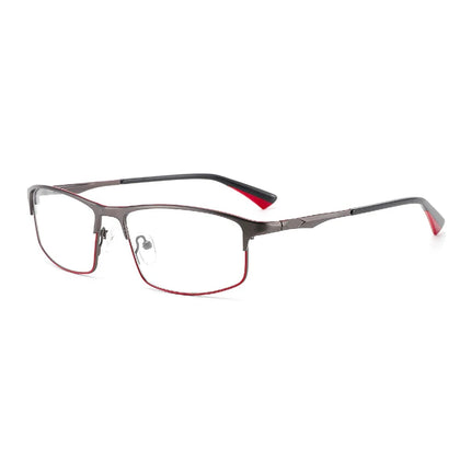 ZENOTTIC Fashion Metal Eyebrow Prescription Glasses for Men Square Photochromic Optical Eyeglasses Progressive Eyewear