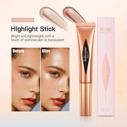 Multi-use Stick Bronzer Blusher Beauty Highlighter Blush Liquid Face Bronzer Natural Contouring Wand Stick Applicator Makeup