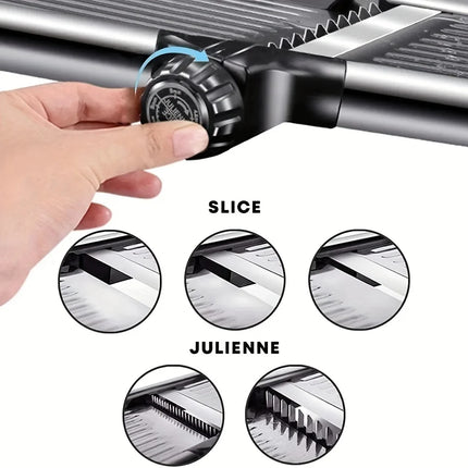 [Stainless Steel Mandoline Slicer] 5-Blade Adjustable Mandoline Slicer - 1 Set Stainless Steel Vegetable Slicer - Professional