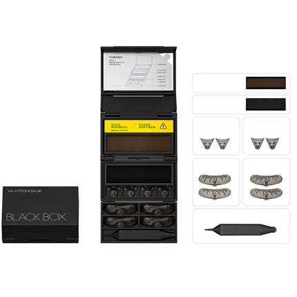 WUYITONGXUE BLACK BOX Magnetic Eyeliner Stamp Kit 3s Lower Lash Stencil Waterproof Long-Lasting Beginner-Friendly Makeup Tool