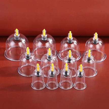 12or24 Pieces Suction Cups Massage Vacuum Cupping Body Massager Plastic Vacuum Suction Therapy Cupping Set Cans for Massage