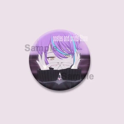 Anime Game Character Kamishiro Rui Pins PJSK Cartoon Round Brooches on Backpack Shirt Accessories Jewelry Badge Gift for Friends