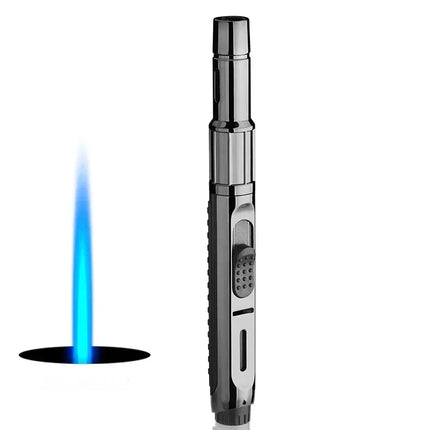 1800° High Temperature Spray Gun  Butane Gas Lighter Metal Outdoor Wind-proof Blue Powerful Flame Torch Jet Lighter Welding Tool